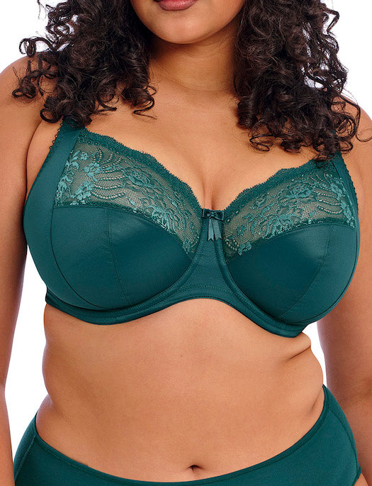 Elomi Morgan Underwire Banded Stretch Lace Bra, DEEP TEAL – Top