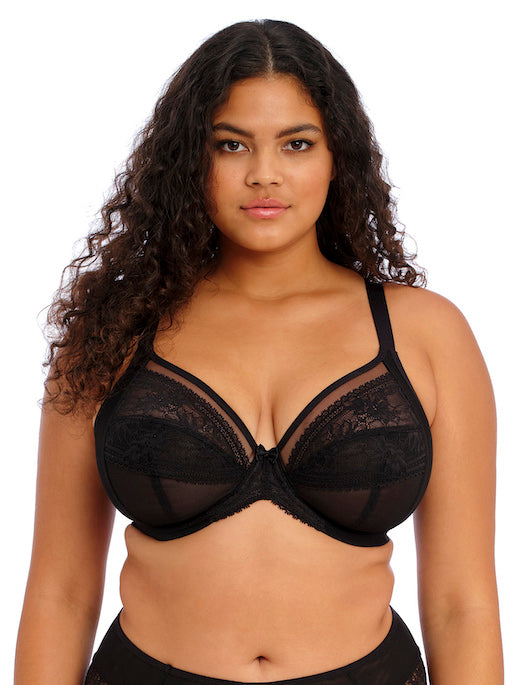 Elomi Women's Plus Size Cate Soft Cup Bra, Black, 36E at