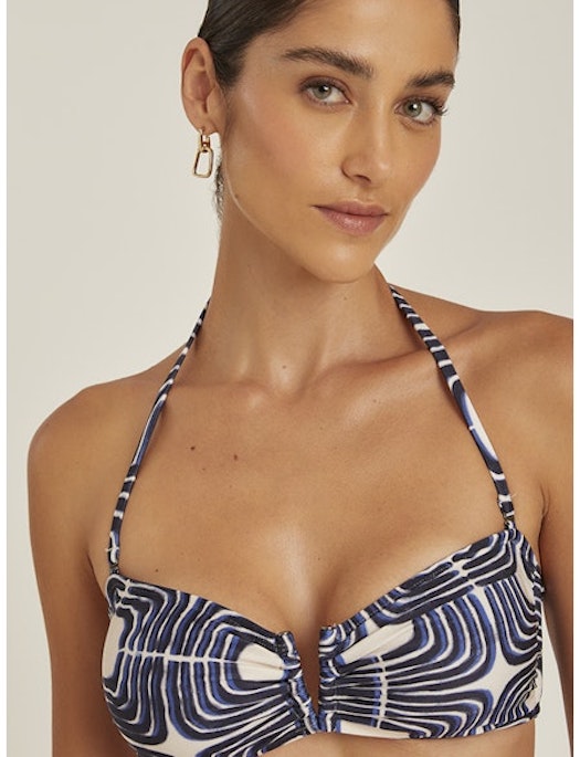 Lenny Recycled Bandeau Bikini V Top