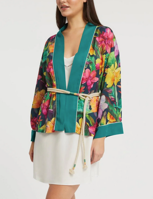 Inej Botanica Woven Tencel Cardigan Wrap