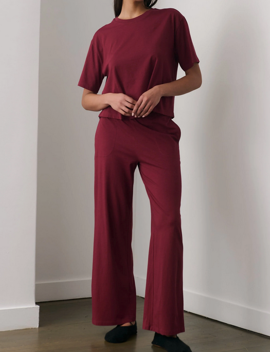 Skin Organic Pima Cotton Essentials Cali T-Shirt and Christine Pant Set