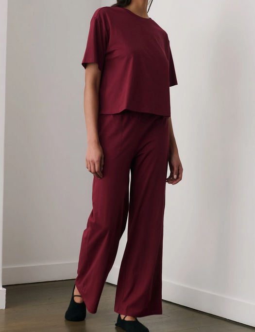 Skin Organic Pima Cotton Essentials Cali T-Shirt and Christine Pant Set