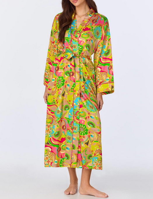 Bedhead x Trina Turk Heritage Banded Collar Robe