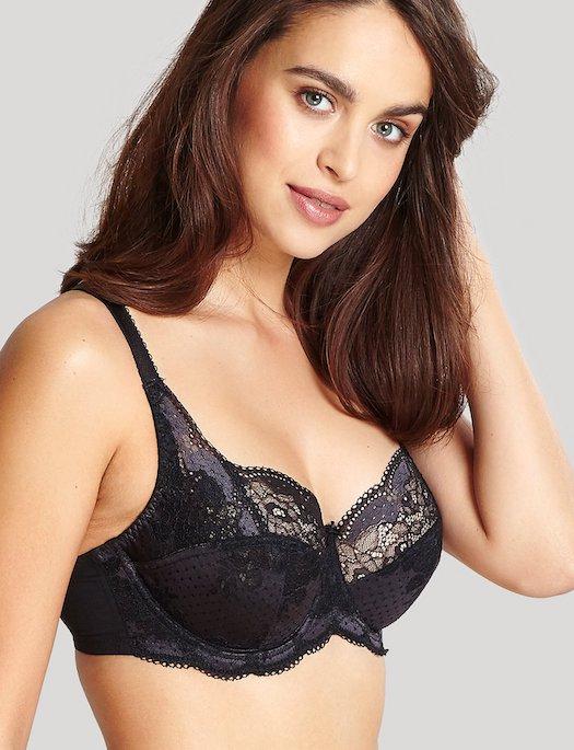 Panache Clara Lace Full Cup Bra BRA - BASIC - CLASSIC PANACHE BLACK/CHARCOAL 32GG 